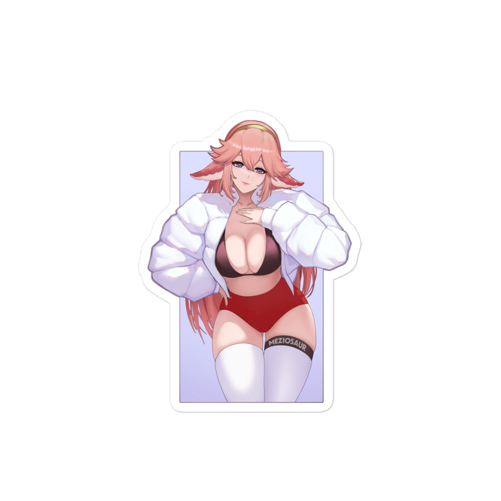Poofy Yae Miko Sticker